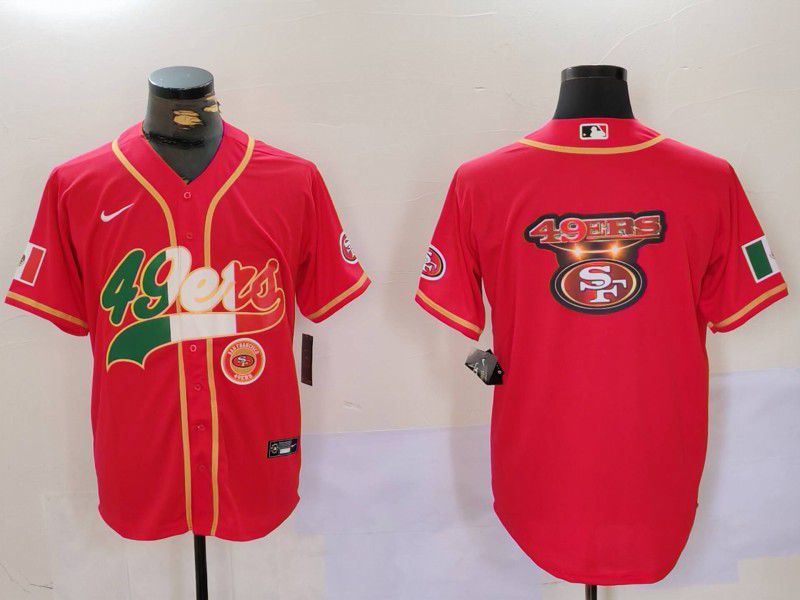 Men San Francisco 49ers Blank Red Second generation Mexican Joint Name 2024 Nike Limited NFL Jersey style 10